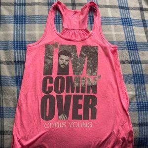 Pink Chris Young tank top